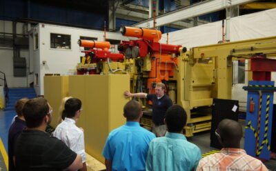 Troy Riverfront P-TECH Students Tour Simmons Machine Tool Corporation